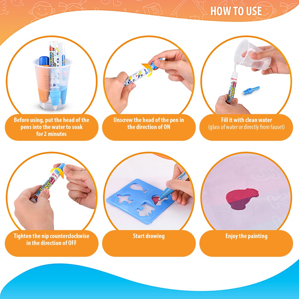 BritenWay Magic Aqua Board Large Water Drawing Mat for Kids