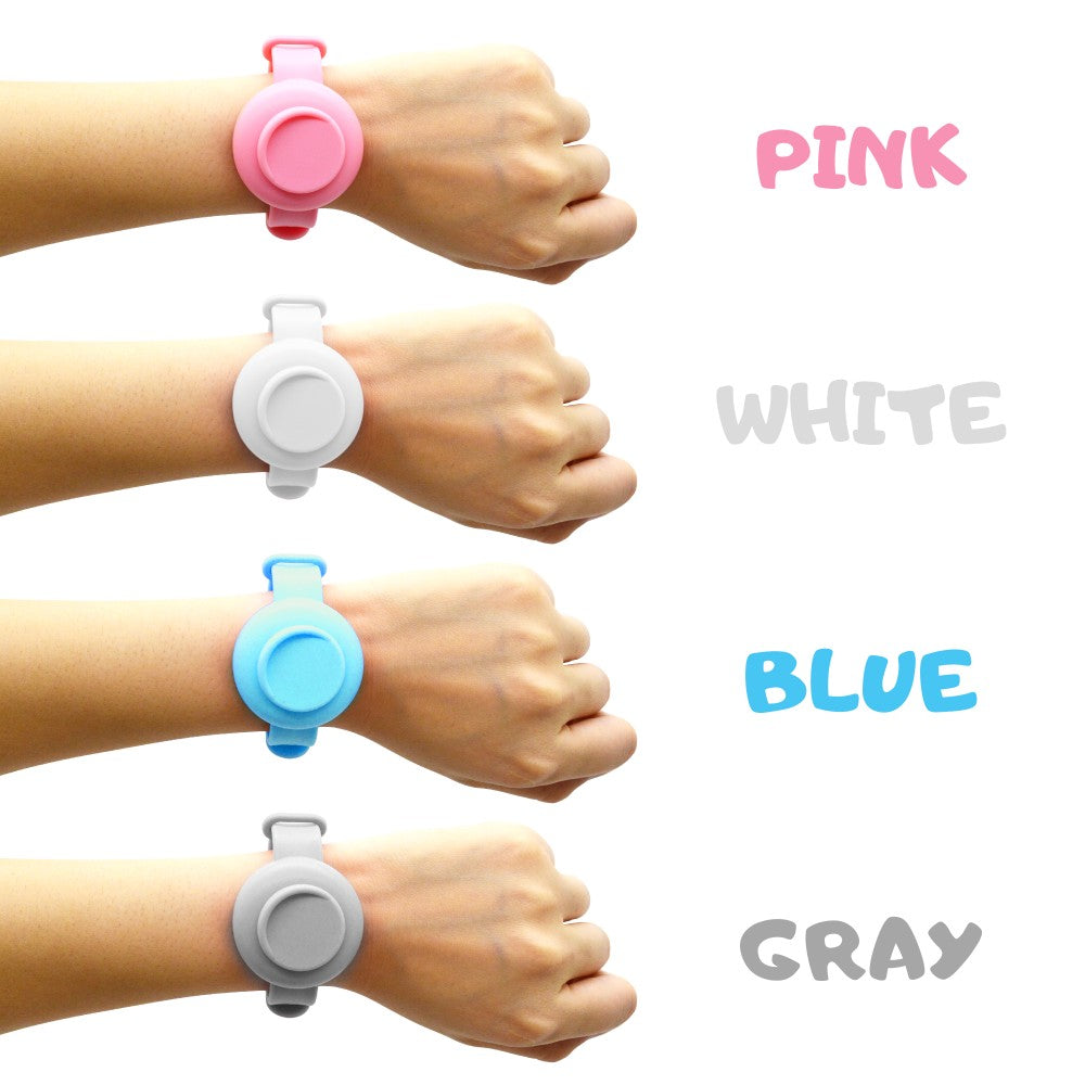 4 Pack Assorted Colors Hand Sanitizer Silicone Refillable Adjustable Wristband