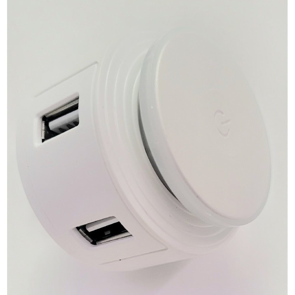 3 Pack 2 Port USB Charger with RGB Night Light