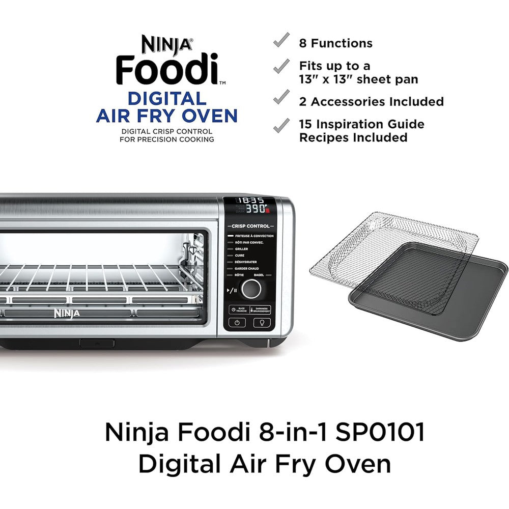 Ninja SP101 Digital Air Fry Countertop Oven with 8-in-1 Functionality