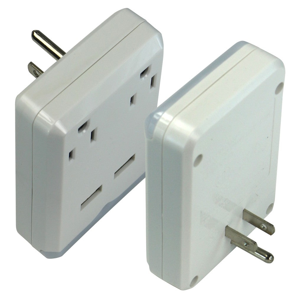 iCover 2-Outlet & 2-USB Charging Station & LED Nightlight