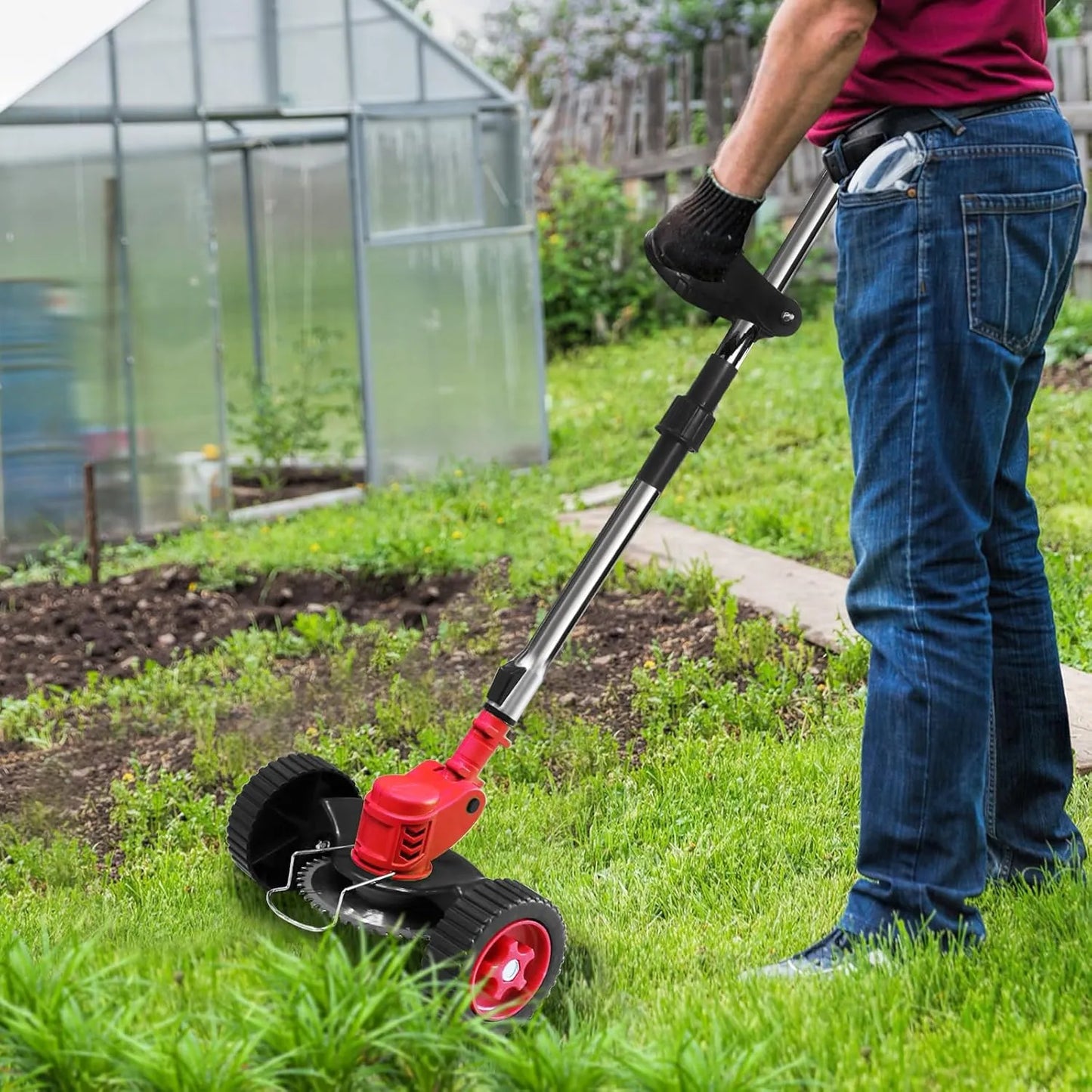 Electric Weed Wacker Cordless – 2 24V 4000mahBatteries – 12 Blades