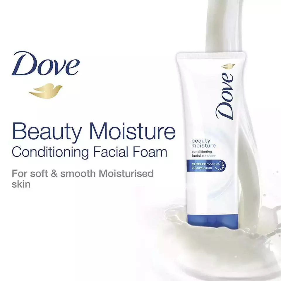 6 Pack Dove Soft Smooth Beauty Serum Moisture Conditioning Facial Cleanser 100 Grams