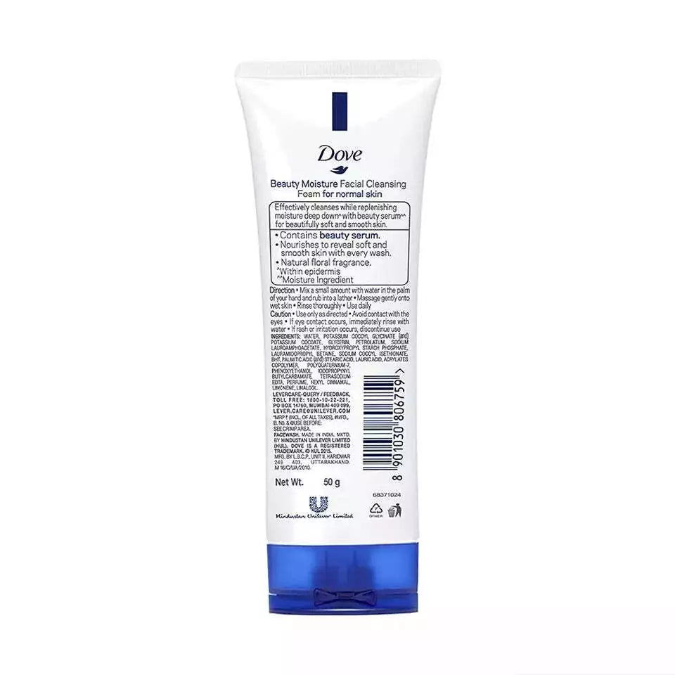 6 Pack Dove Soft Smooth Beauty Serum Moisture Conditioning Facial Cleanser 100 Grams