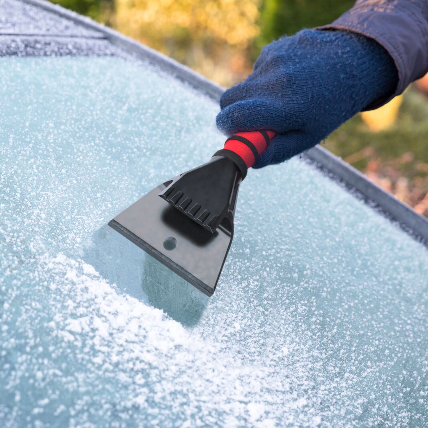 Ice Scraper & Crusher Tool, For Ice & Snow Removal Anti-Scratch