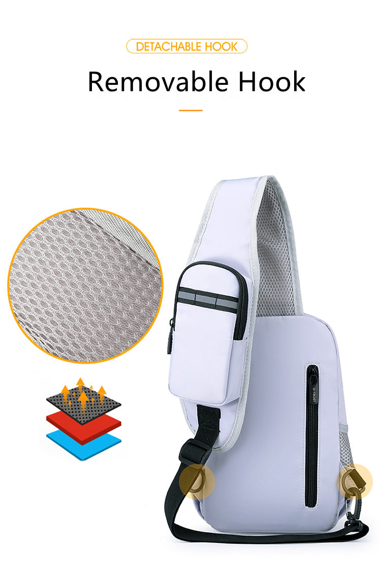 Lior USB Charging Port Multi Pocket Shoulder Bag