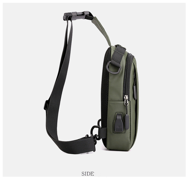 Lior Sling Backpack Chest Bag with USB Socket Small Travel Hiking Daypack