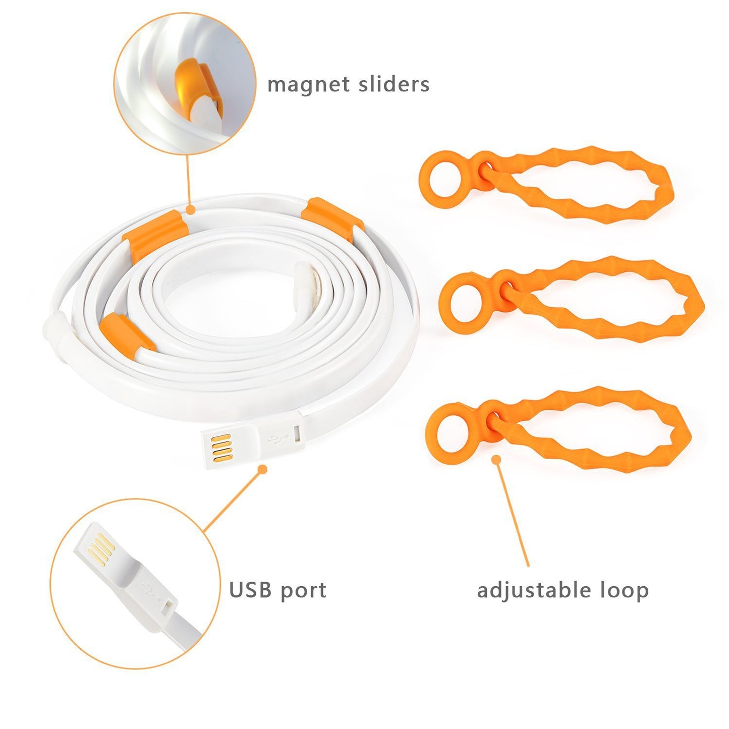 5Ft Portable USB LED Rope Light and Lantern