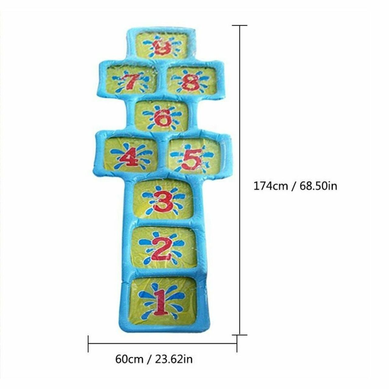 Inflatable Outdoor Hopscotch Sprinkler Mat
