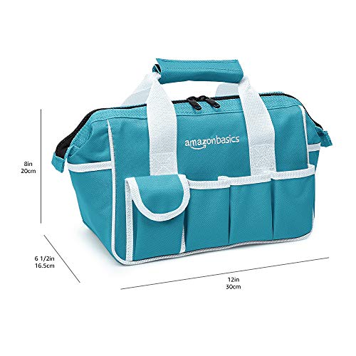 Amazon Basics Tool Set with Tool Bag - 82-Piece, Pink or Blue