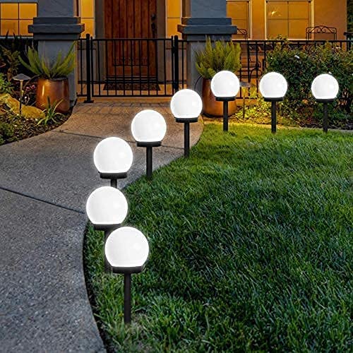 4 Pack Solar Globe Garden Stake Light
