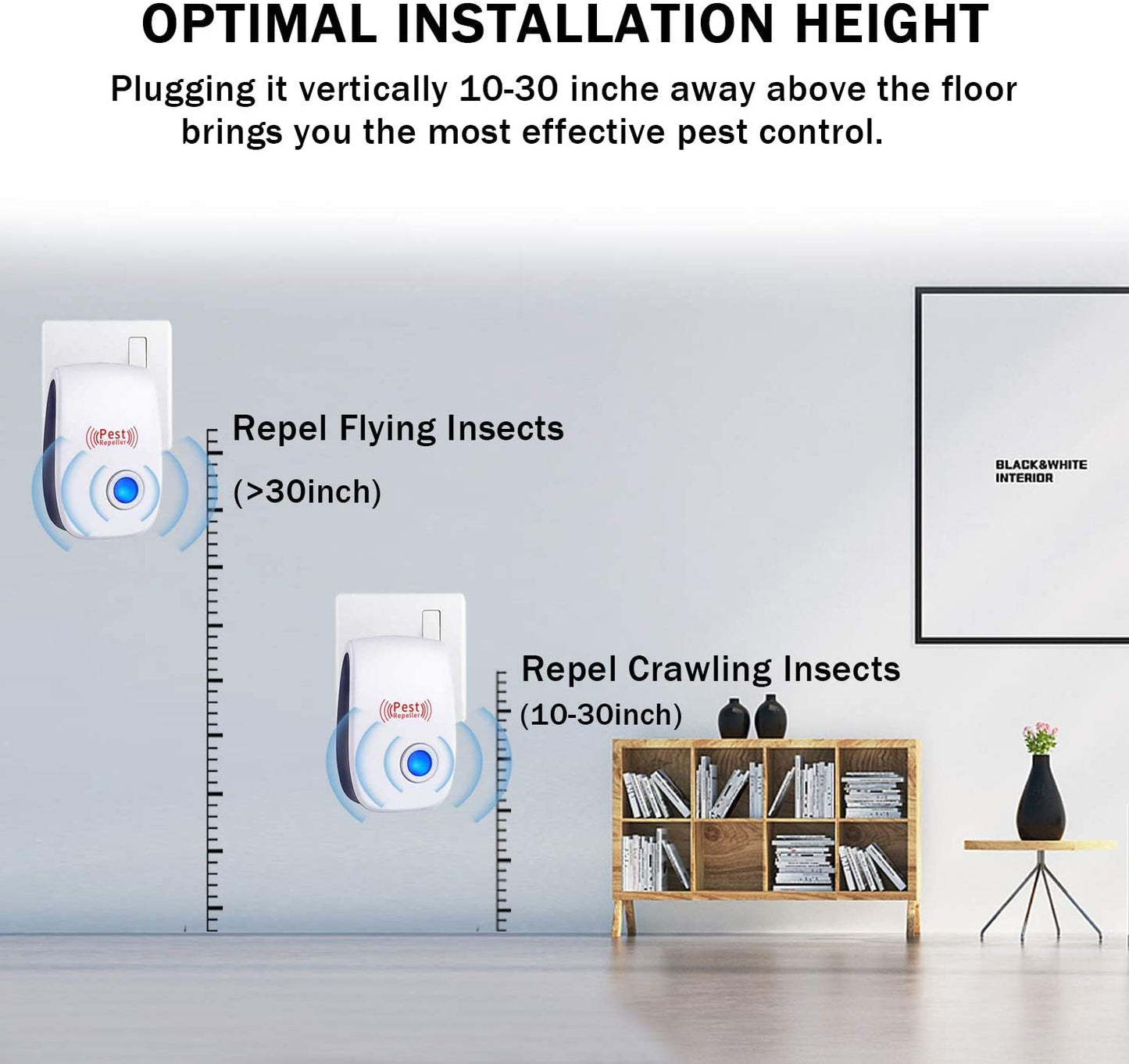 6 Pack Ultrasonic Pest Repeller Electronic Plug in