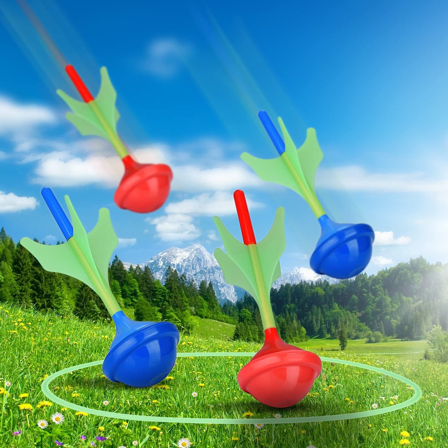 Lawn Darts Game – Glow in The Dark, Outdoor Backyard Toy for Kids & Adults | Fun for The Entire Family | Work On Your Aim & Accuracy While Having A Blast