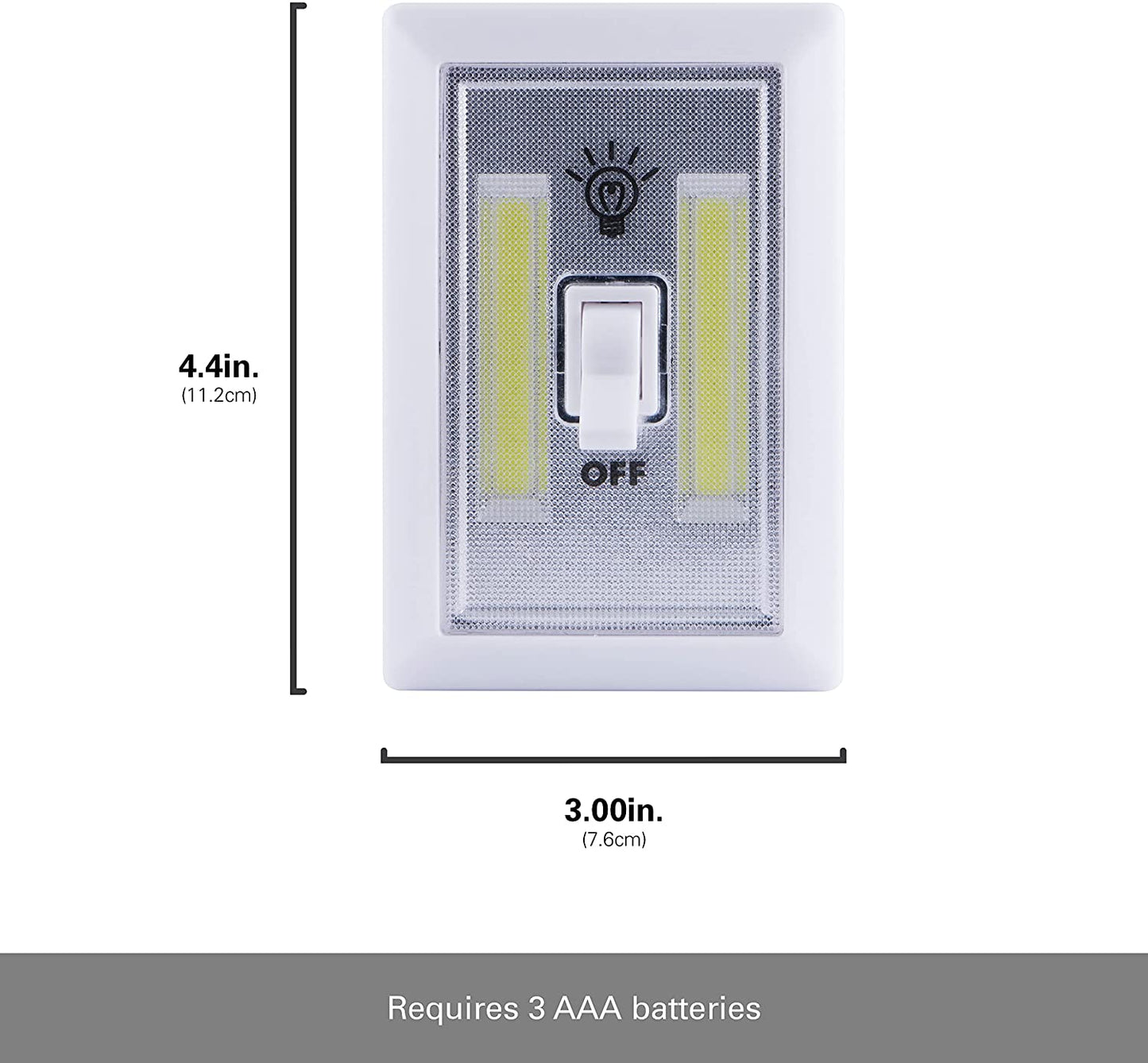 4 Pack Wireless LED Light Switch Battery Operated-Batteries Included