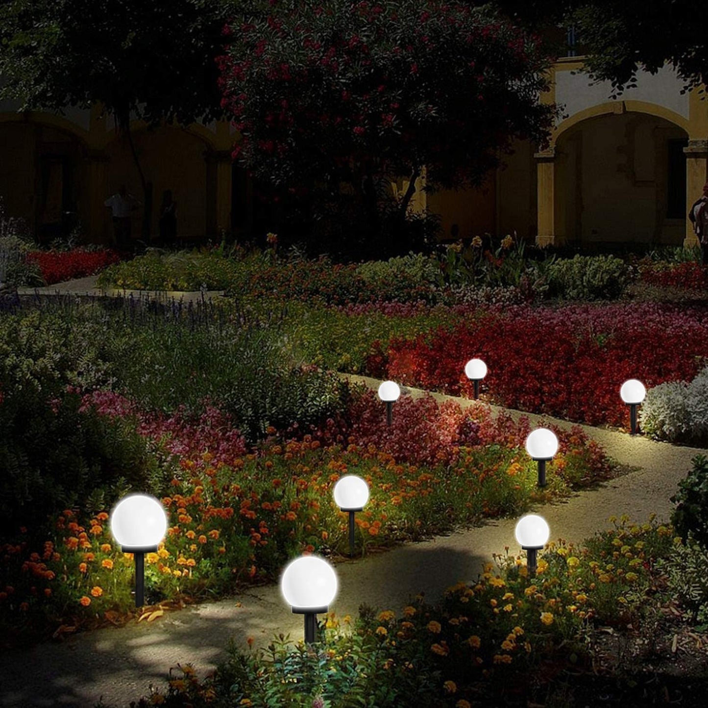 4 Pack Solar Globe Garden Stake Light
