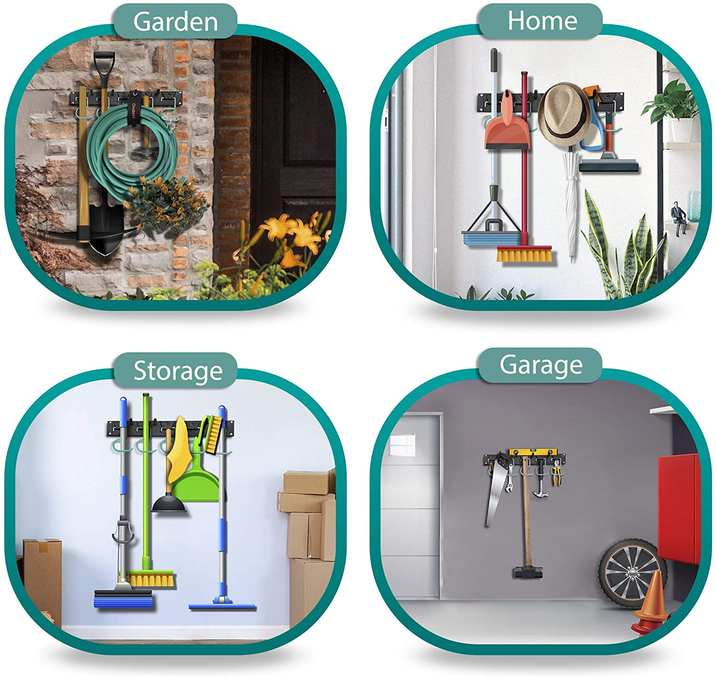 Wall Mount 64" Adjustable Garden Storage Rack