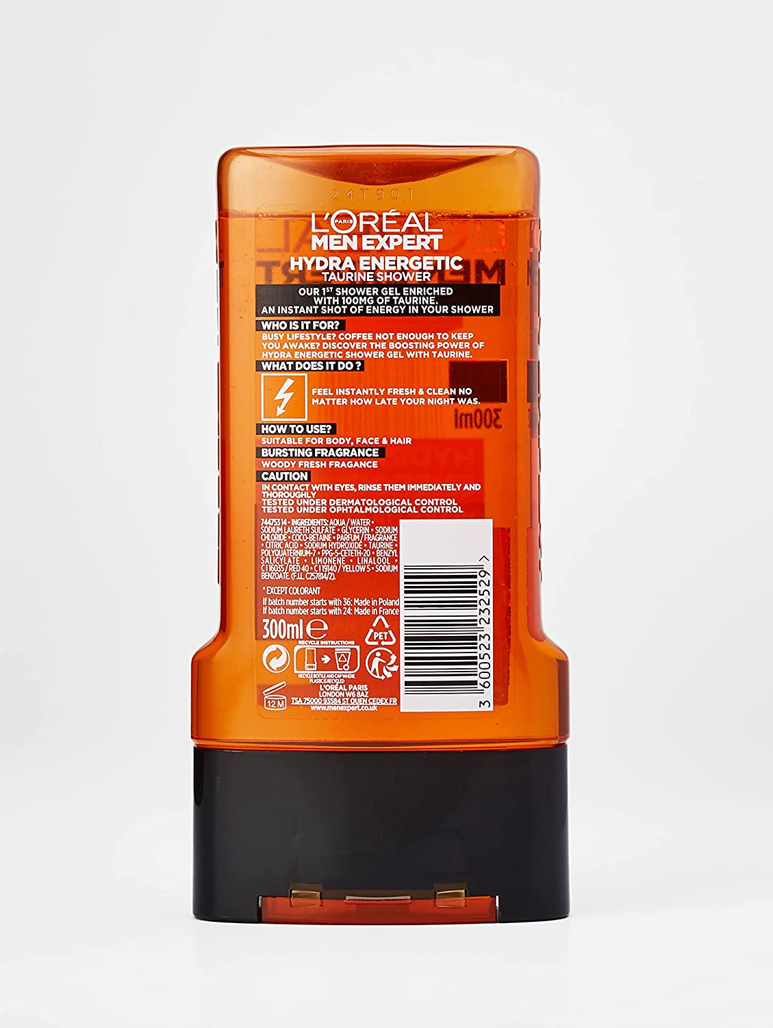 6 Pack L'Oreal Paris Men Expert Shower Gel,300ml