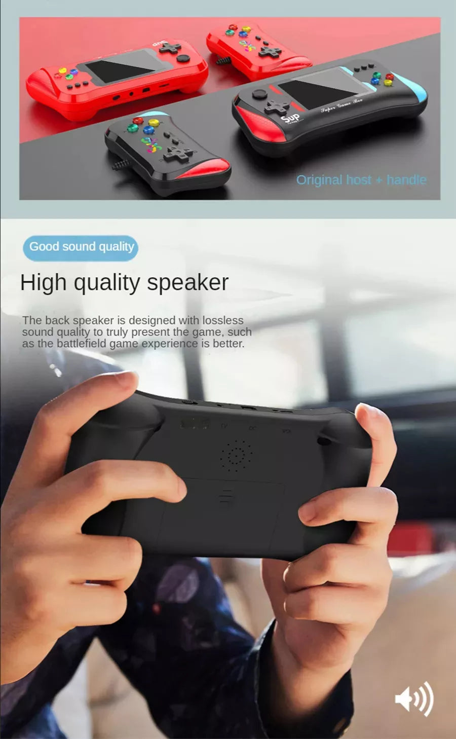 500 Games In One Handheld Game Console 3.5 inch Screen