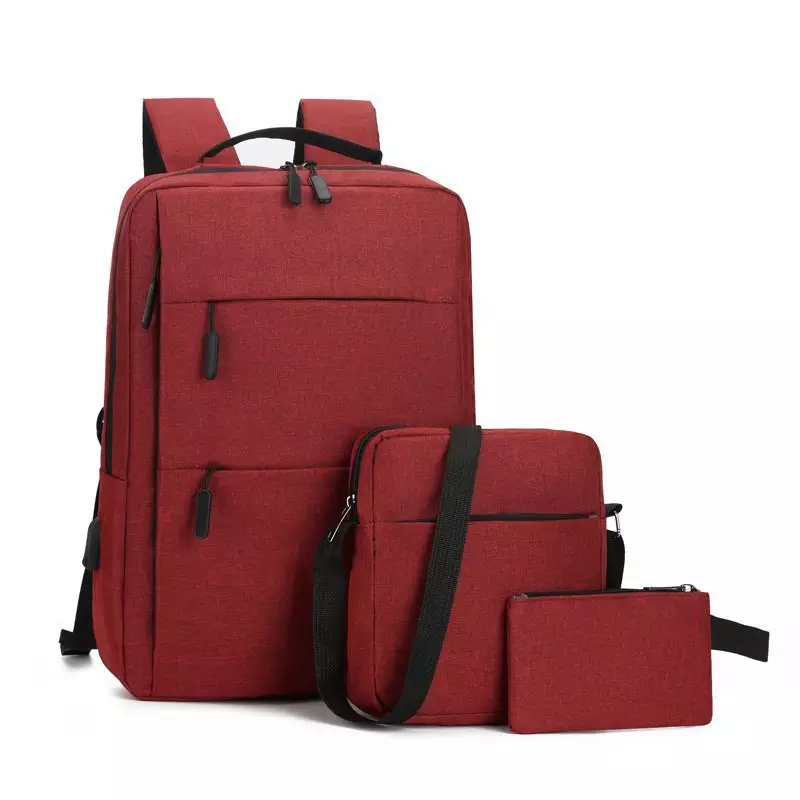 3 Pieces USB Multifunction Large Capacity Business Laptop Bags Set