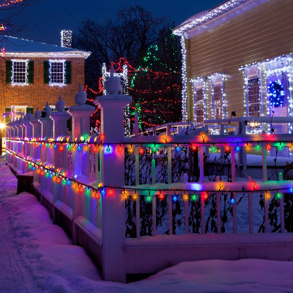 20 LED 16Ft Crystal Ball Solar String Lights