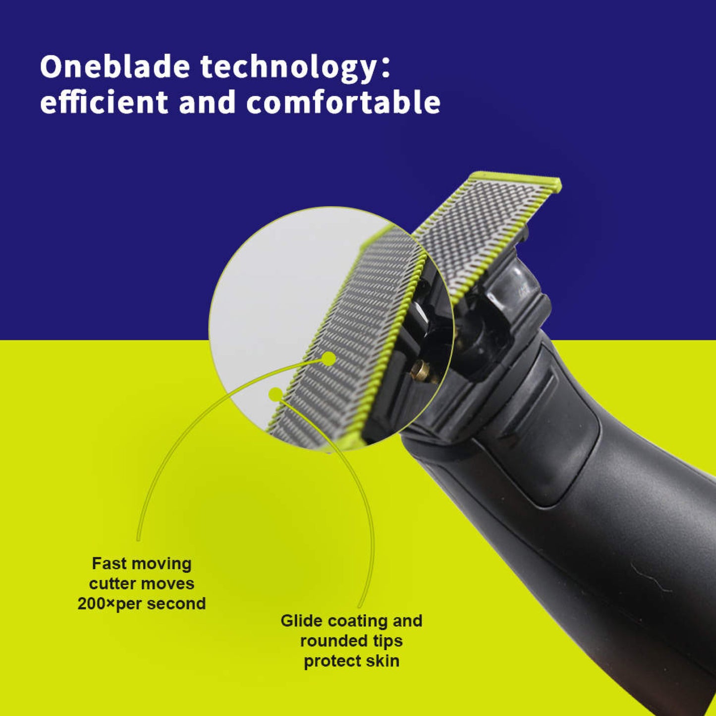 3 Pack BLADECO Premium Shavers Replacement Blades Compatible with Philips Norelco OneBlad