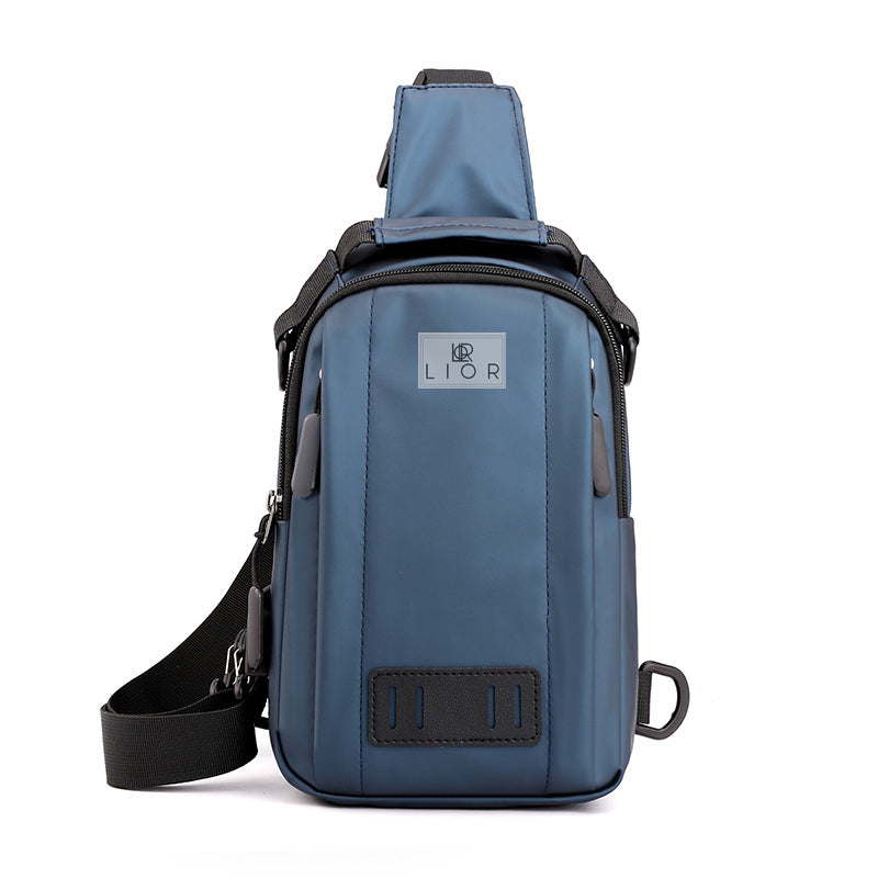 Lior Sling Backpack Chest Bag with USB Socket Small Travel Hiking Daypack