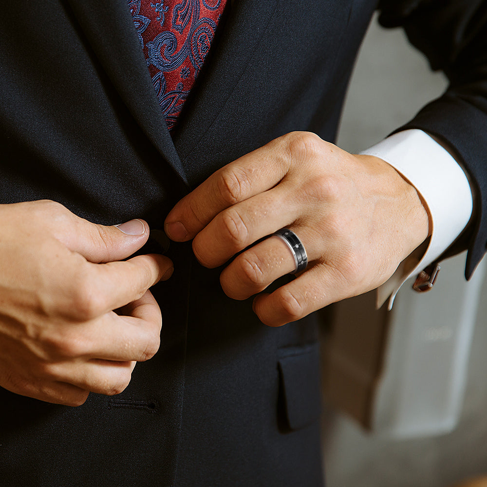 Titanium Metal Unisex Band Rings