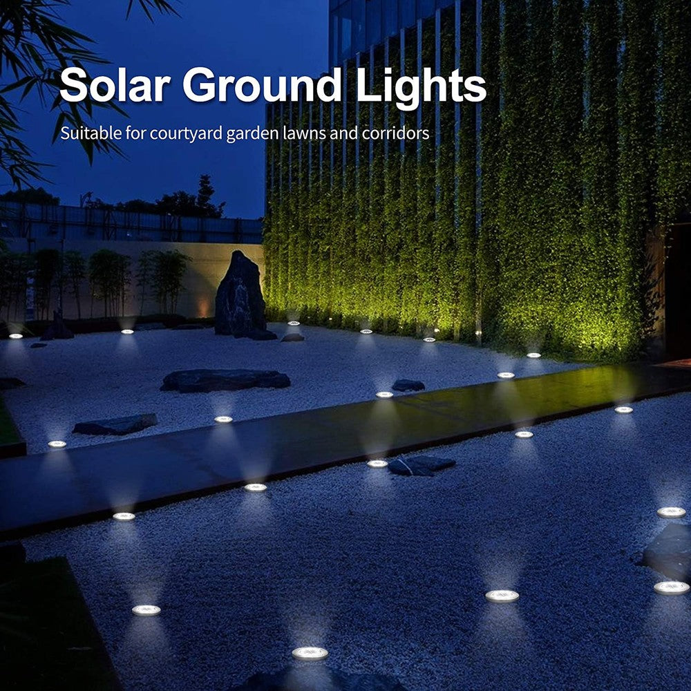 16-Pack Outdoor Waterproof Solar Ground/Pathway Lights 8-LED