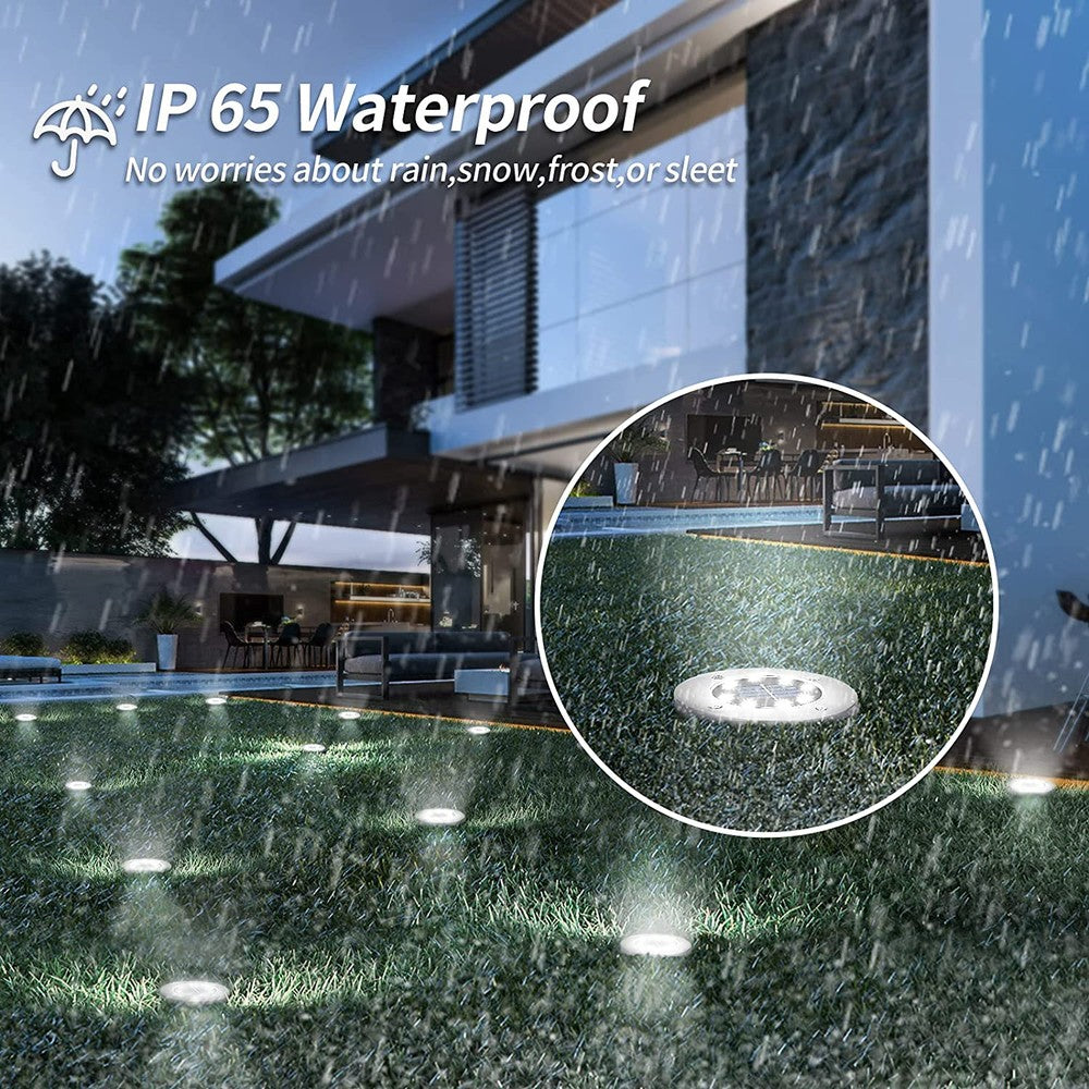 16-Pack Outdoor Waterproof Solar Ground/Pathway Lights 8-LED