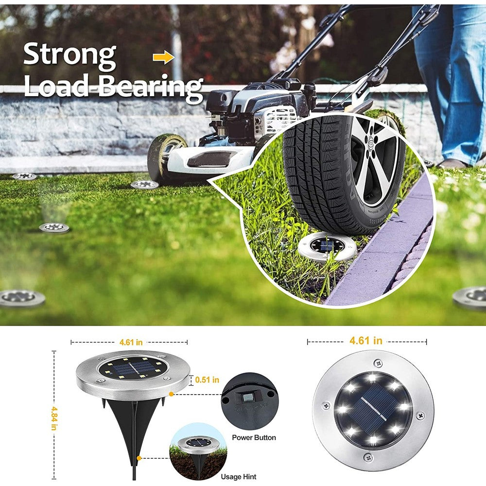 16-Pack Outdoor Waterproof Solar Ground/Pathway Lights 8-LED