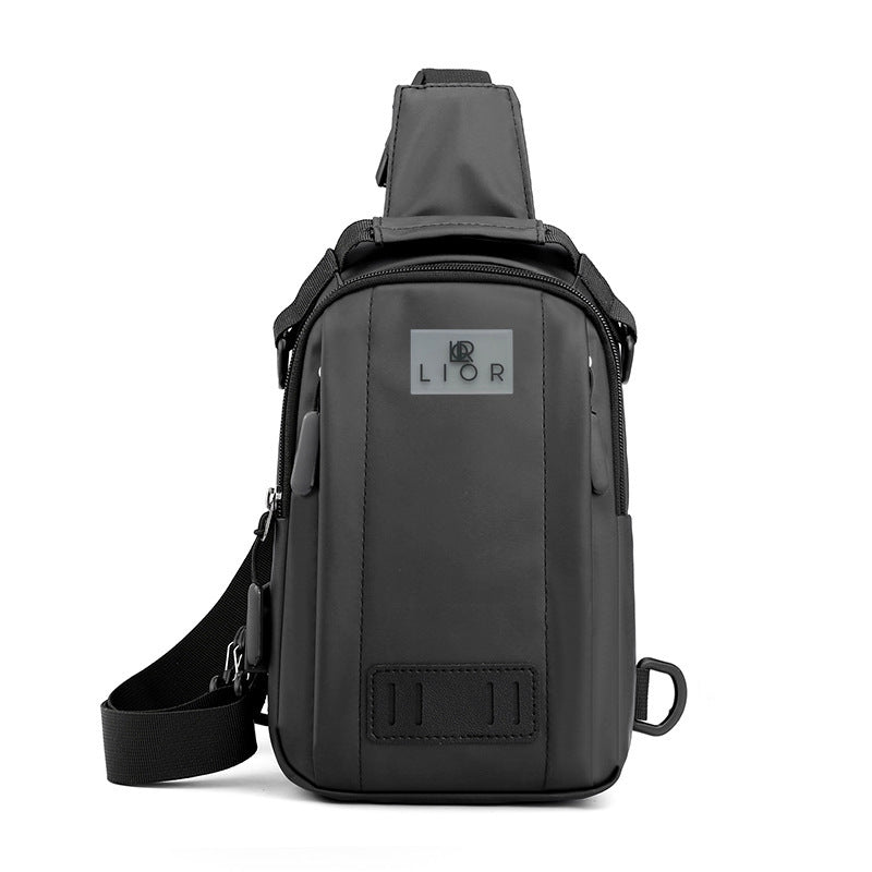Lior Sling Backpack Chest Bag with USB Socket Small Travel Hiking Daypack