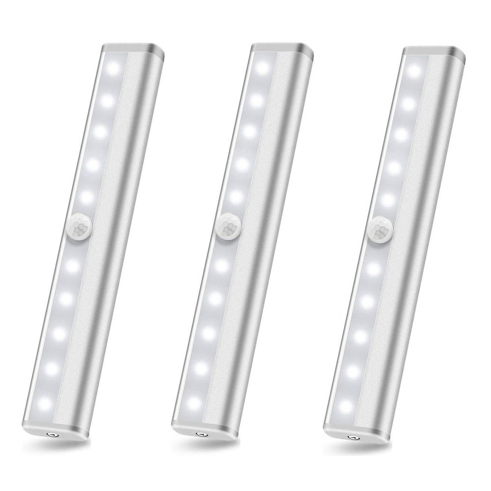 3-Pack 10 Led Motion Sensor Stick On Light Bars - MITOPDEAL