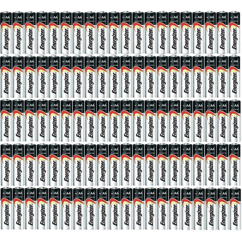 100-Pack: Energizer Max AA and AAA Alkaline Batteries 50 Each