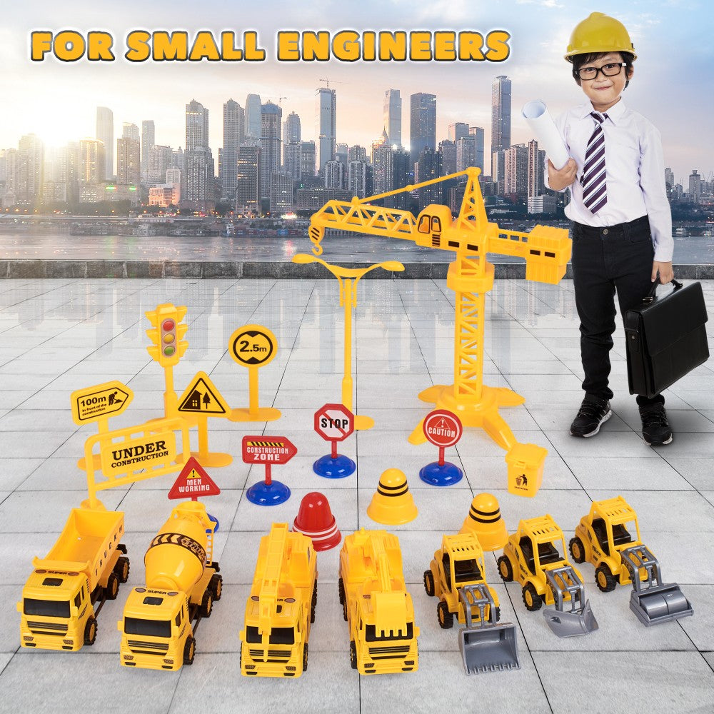 22 Piece Construction Trucks Toy Set Toys for Kids - MITOPDEAL