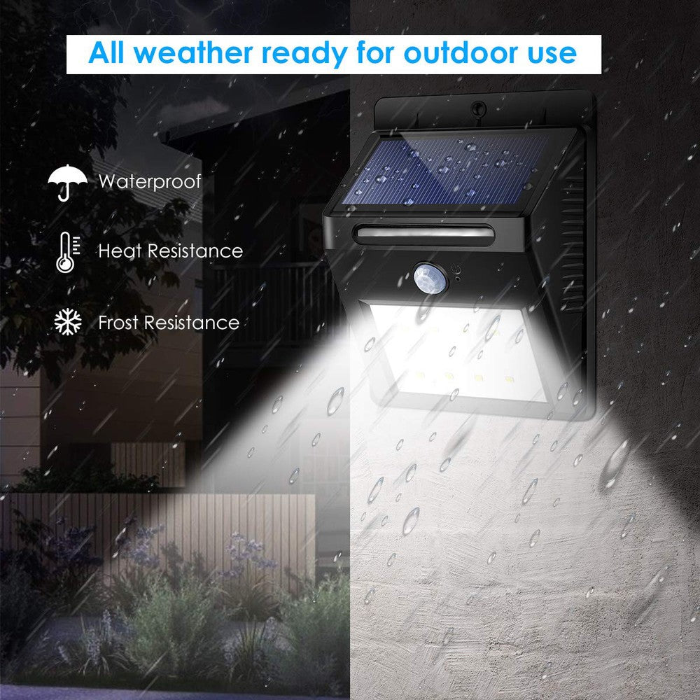 HAKOL 5 pack Outdoor Super Bright 20 LED Solar Light w/ Wireless IP65 Waterproof Motion Sensor