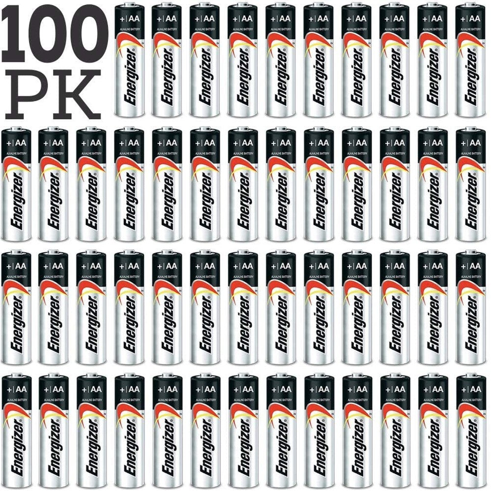 100-Pack: Energizer Max AA and AAA Alkaline Batteries 50 Each