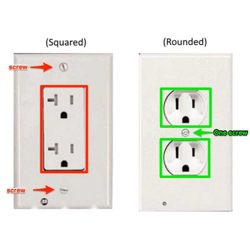 5-Pack Outlet Cover with Built-In LED Night Light - 2 Styles - MITOPDEAL