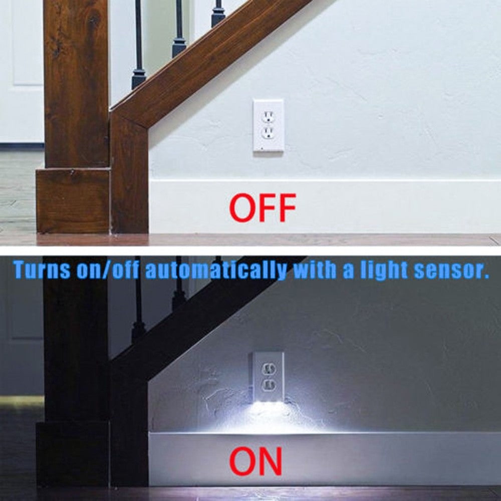 5-Pack Outlet Cover with Built-In LED Night Light - 2 Styles - MITOPDEAL