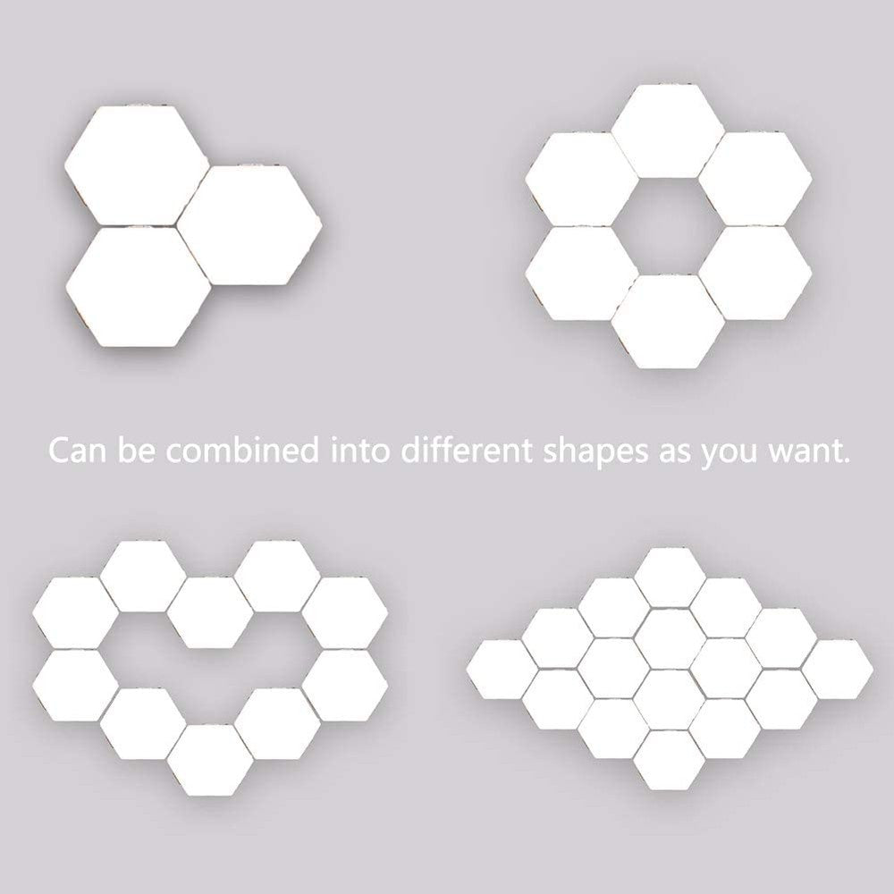 5-Pack Hexagonal Touch Sensitive LED Honeycomb Wall Night Lights
