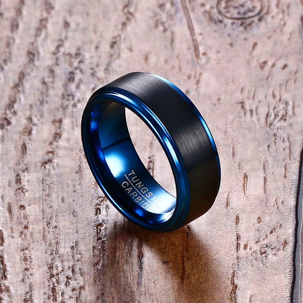 Mens Brushed Tungsten Carbide Ring