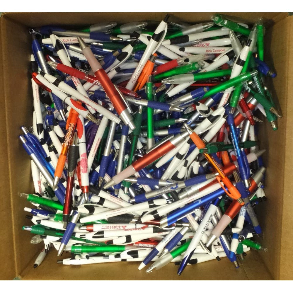 5LB Wholesale Lot of Plastic Retractable Ballpoint Ink Pens Misprint - Office Supplies