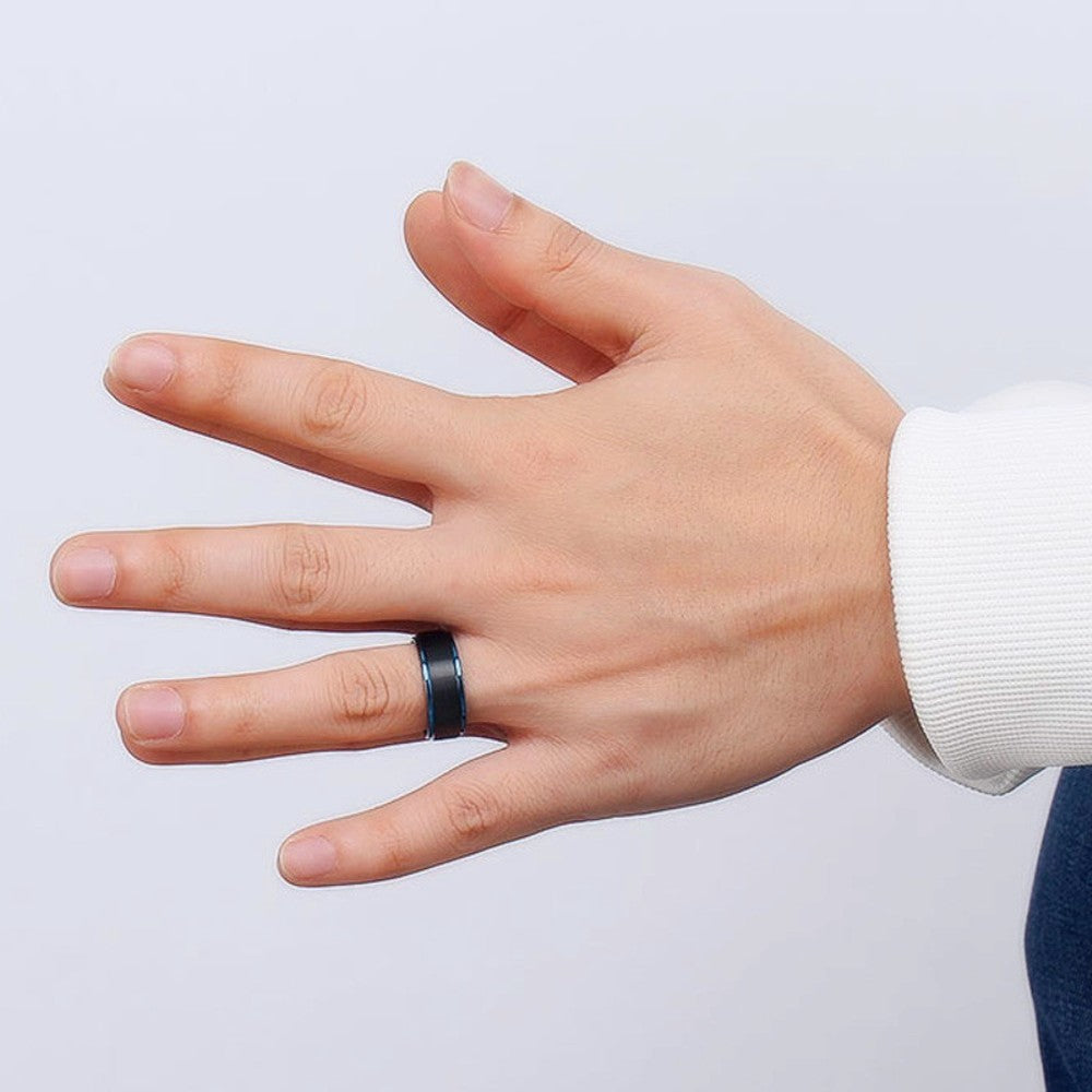 Mens Brushed Tungsten Carbide Ring