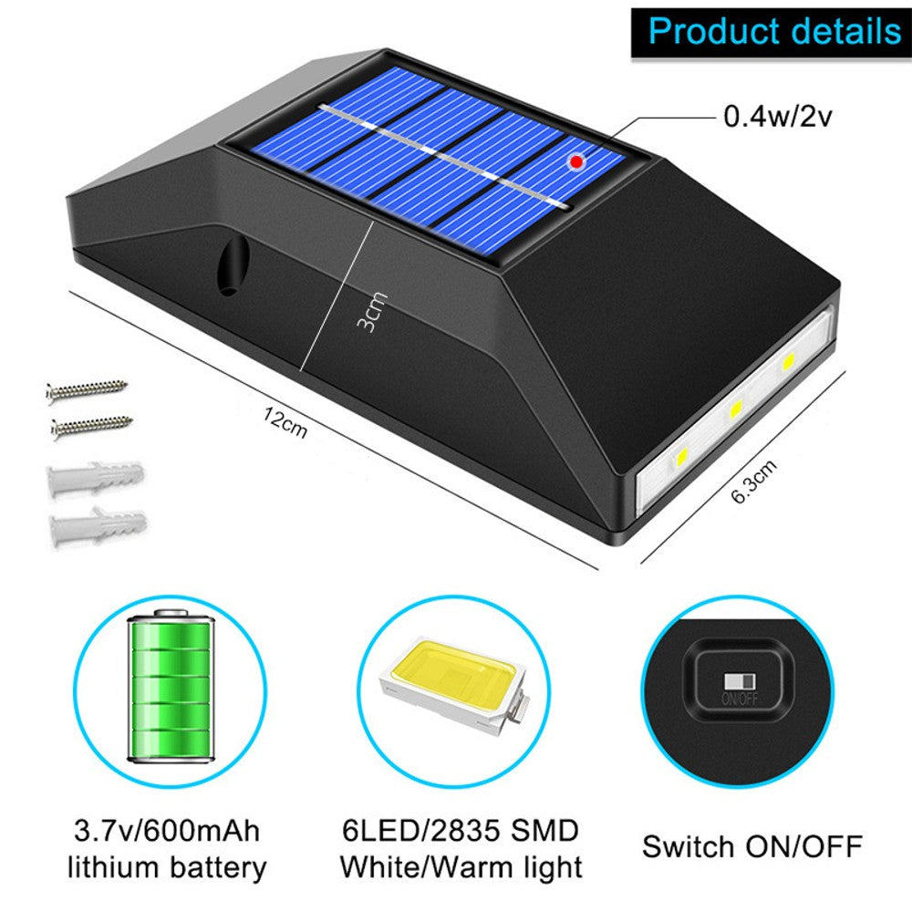 4 Pack: Solar Luminous Waterproof IP65 Outdoor Lights