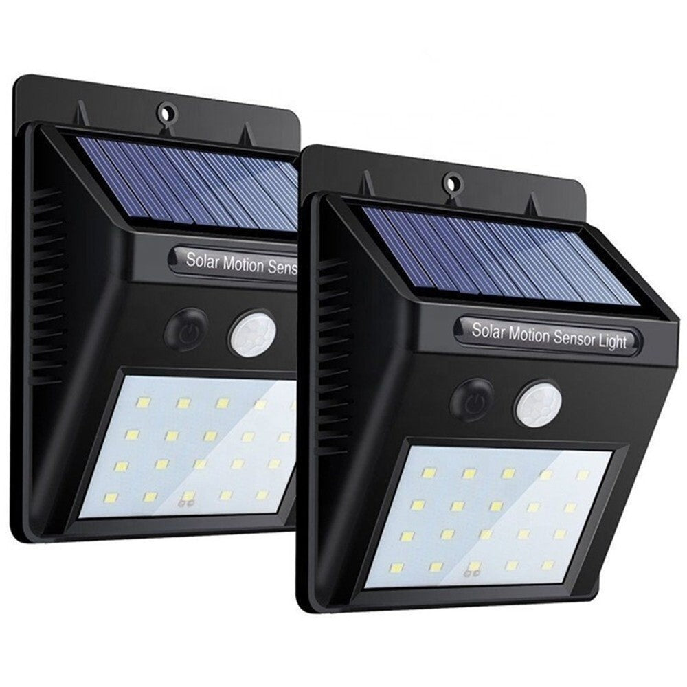HAKOL 5 pack Outdoor Super Bright 20 LED Solar Light w/ Wireless IP65 Waterproof Motion Sensor