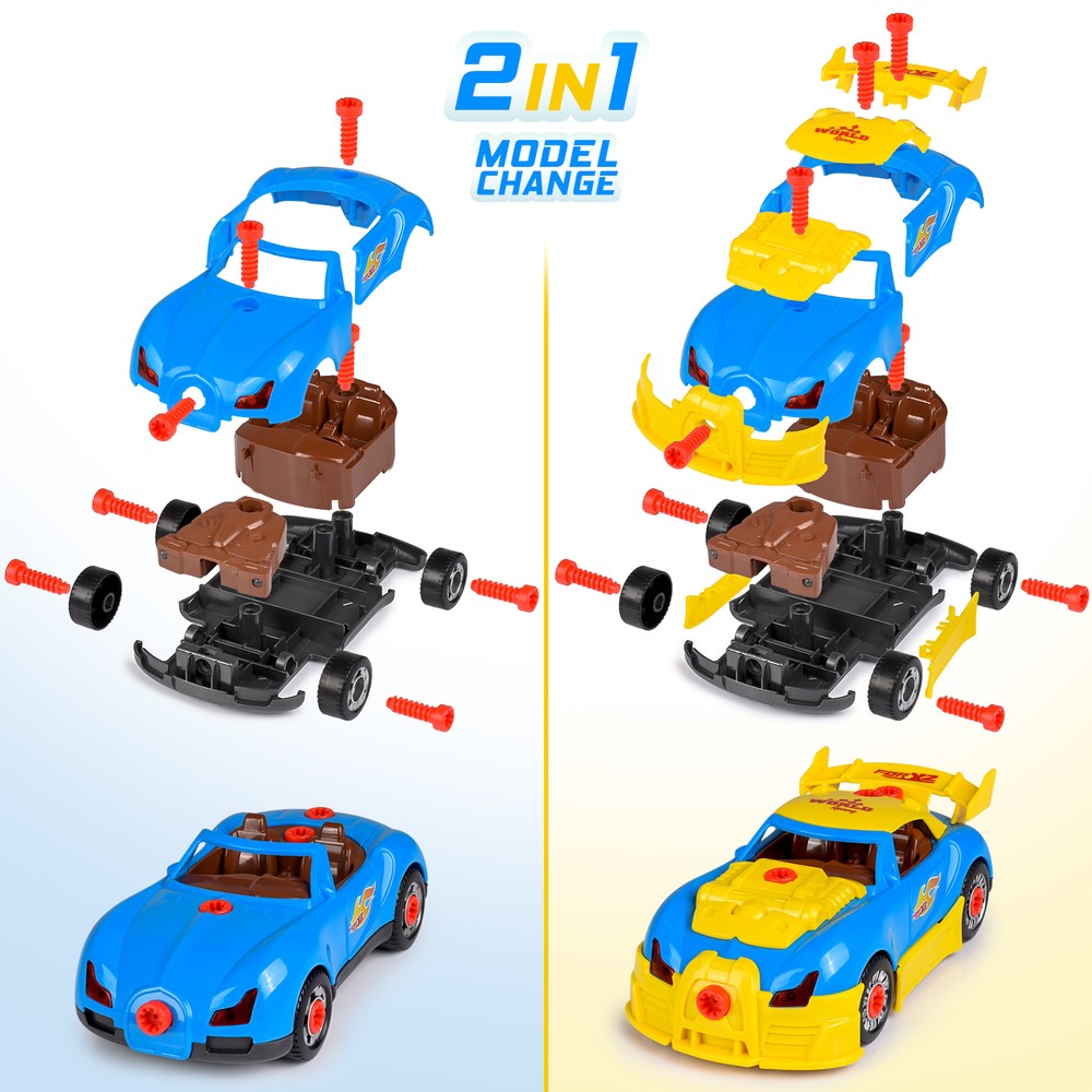 Kids’ Take Apart Racing Car Toy: 30-Piece Construction Play Set - MITOPDEAL