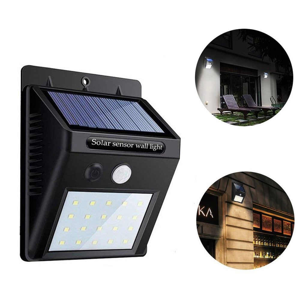 HAKOL 5 pack Outdoor Super Bright 20 LED Solar Light w/ Wireless IP65 Waterproof Motion Sensor