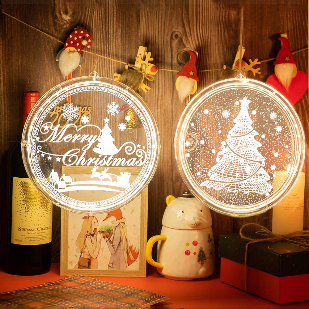 3-Pack 3D Large Christmas LED Hanging Lights