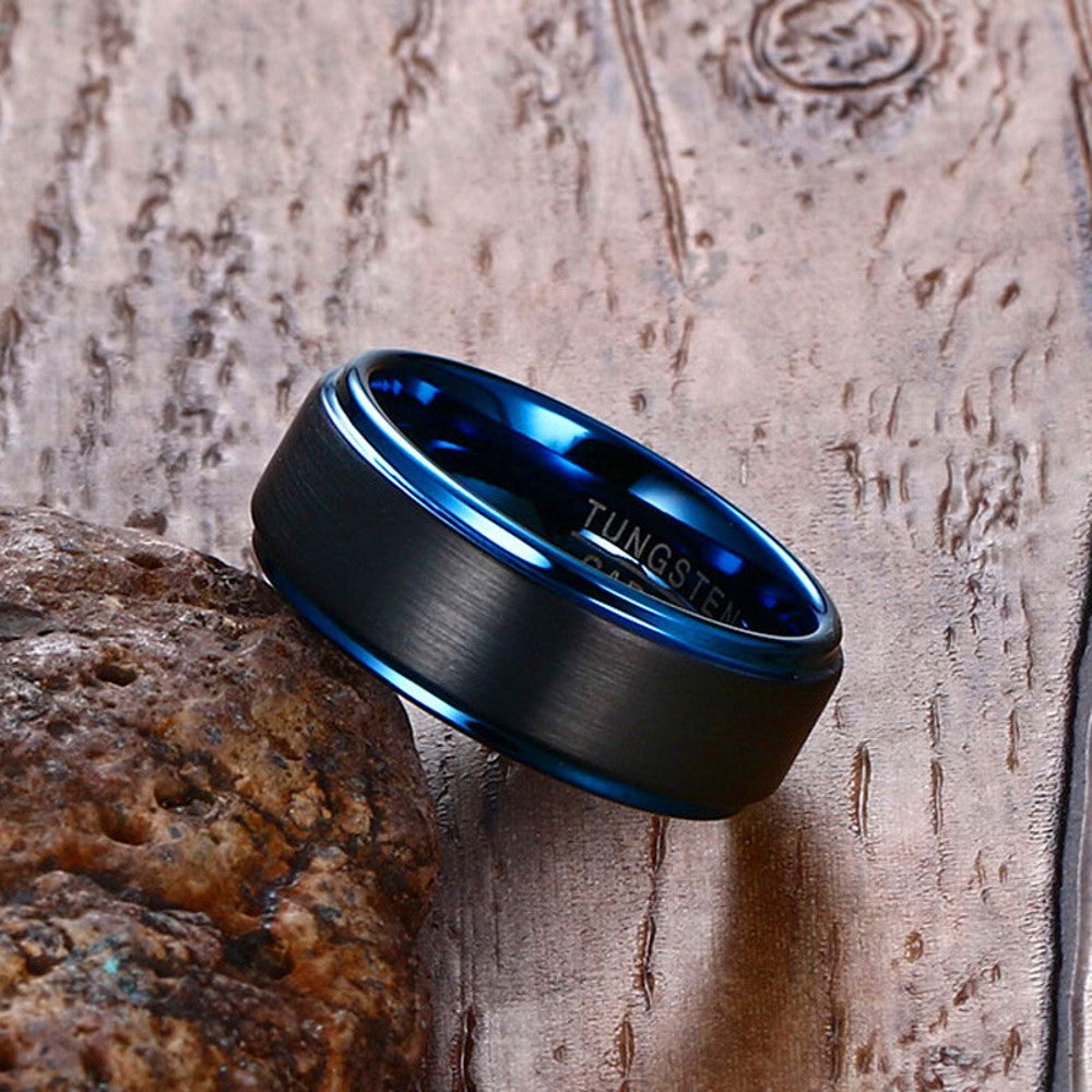 Mens Brushed Tungsten Carbide Ring