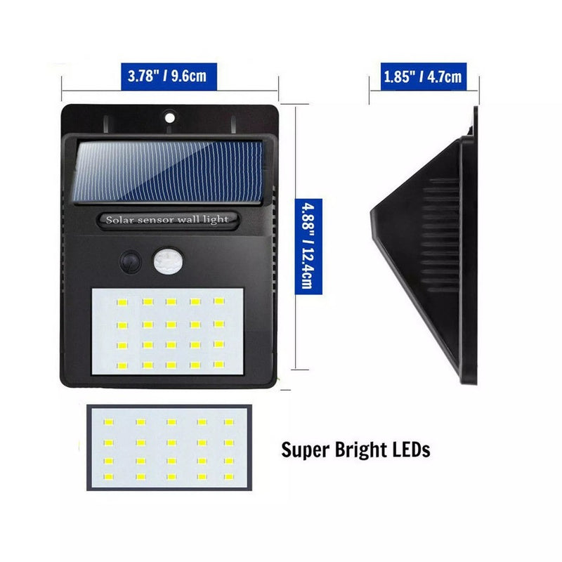 HAKOL 5 pack Outdoor Super Bright 20 LED Solar Light w/ Wireless IP65 Waterproof Motion Sensor