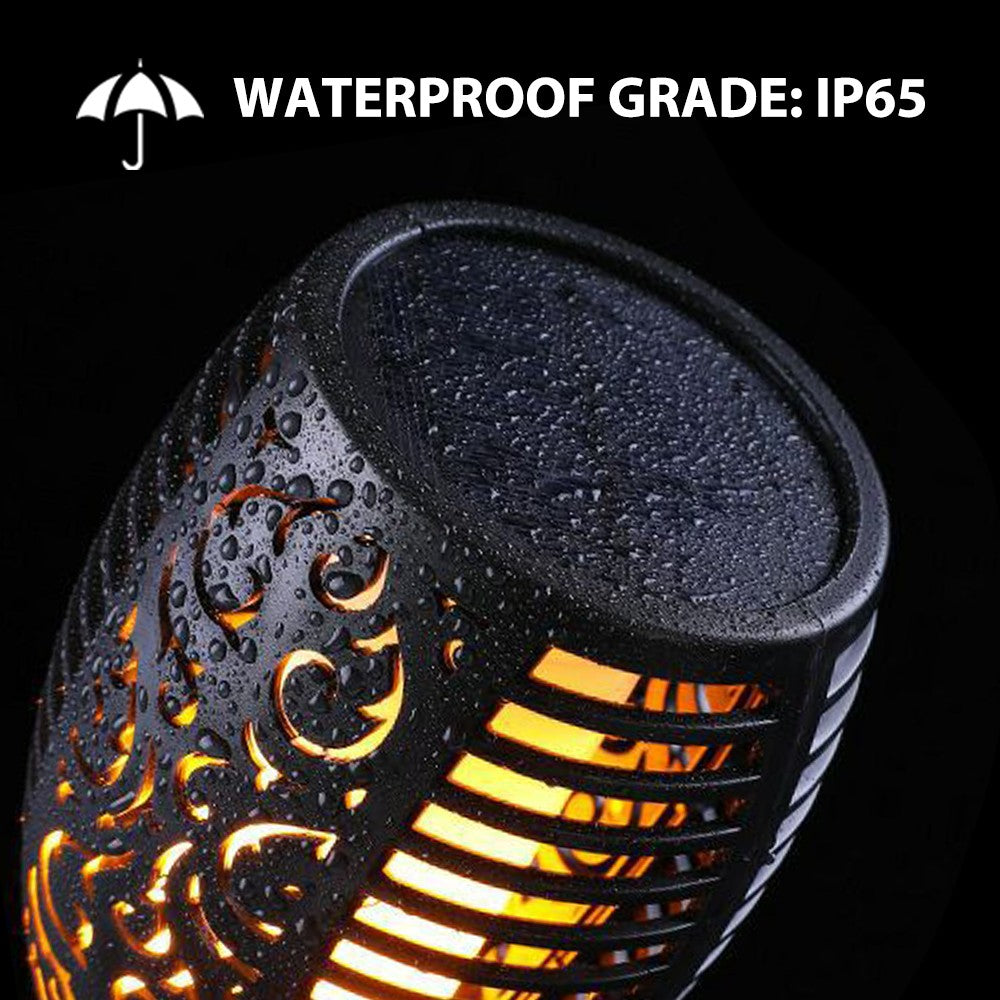 12 Pack: 12 LED Tiki Torch Solar Flickering Lights